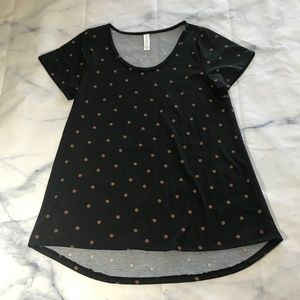 Lularoe Black Polka Dot Classic Short Sleeve Tee
